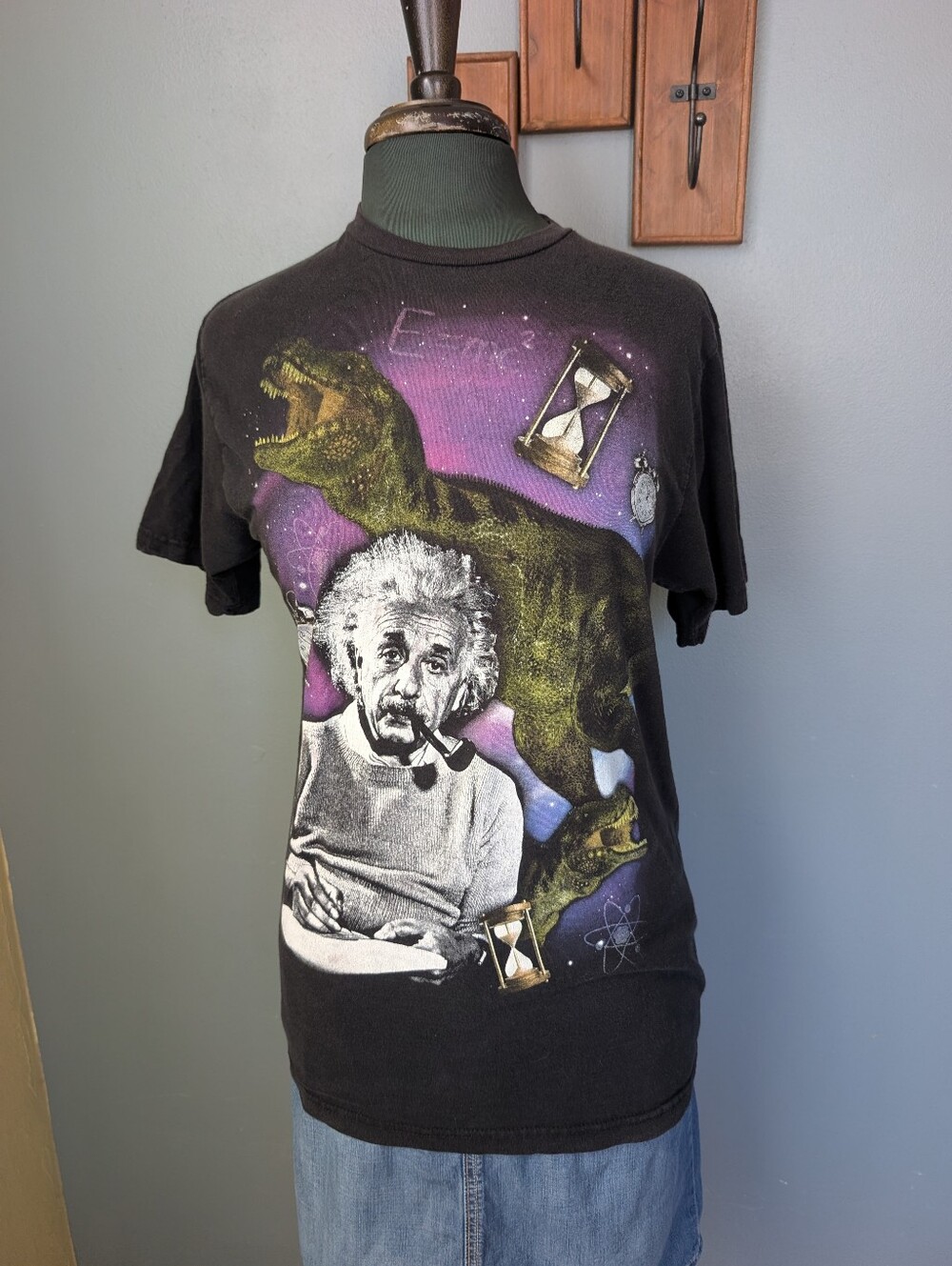 Einstein Dinosaur Tee T-shirt Adult Size Medium